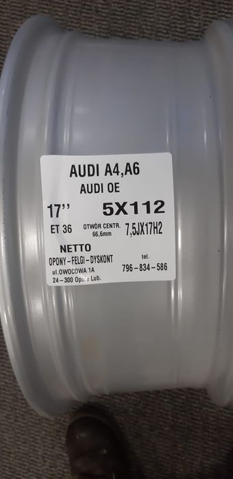 Alufelgi Audi 17" A6 C8 C9 5x112 ET 36 NOWE ORGINALNE