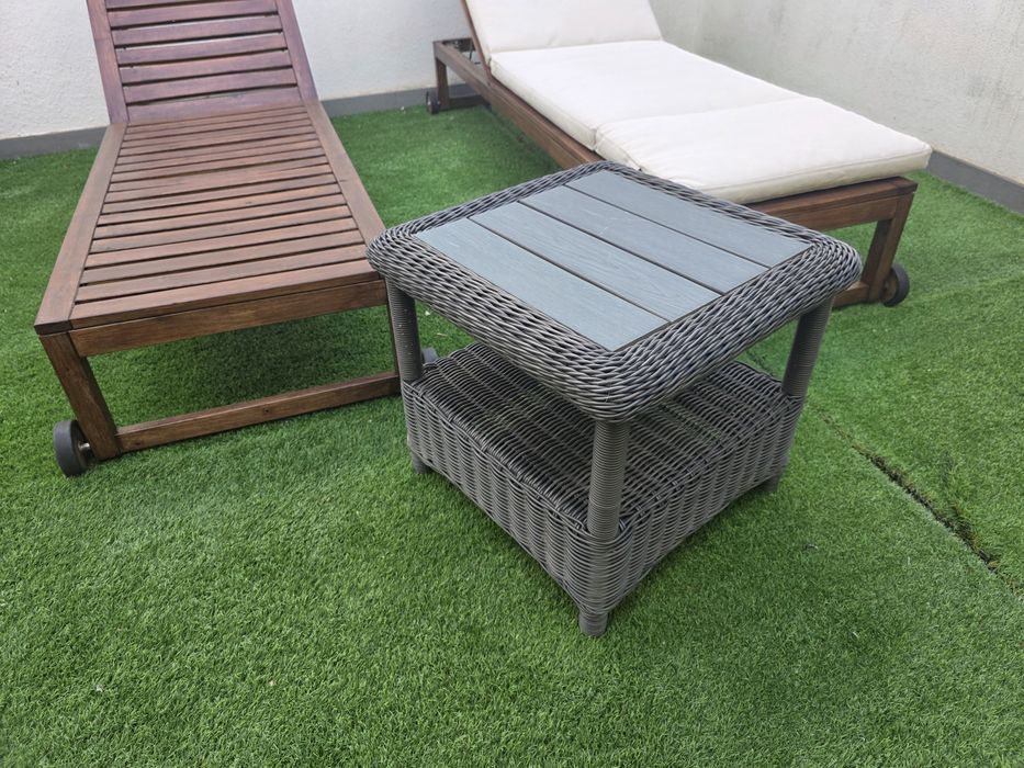 Almofada C/capa para espreguiçadeira, exterior beje, 190x60cm - Ikea