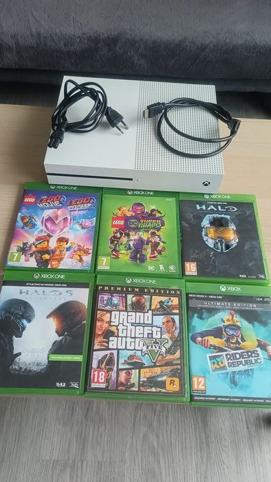 Xbox one s 500GB +6 gier