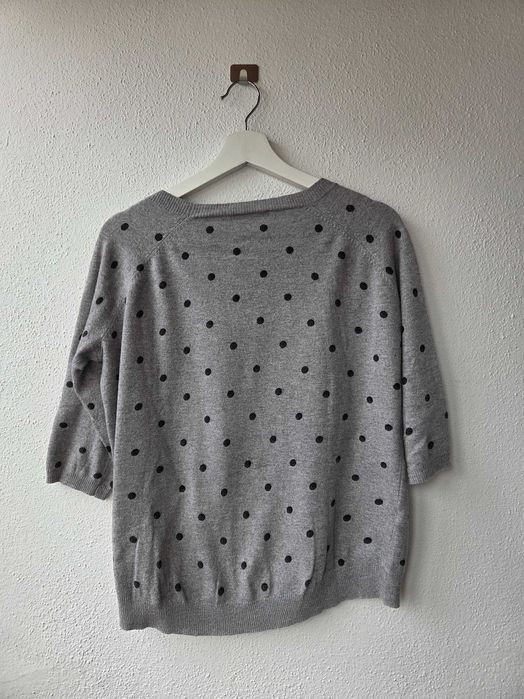 Blusa de malha polka dots Mango, tamanho M