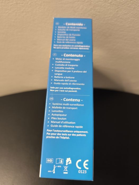 Medidor de Glicose, Cetonas e Ácido Úrico ACCUGENCE 3-em-1 (Novo)