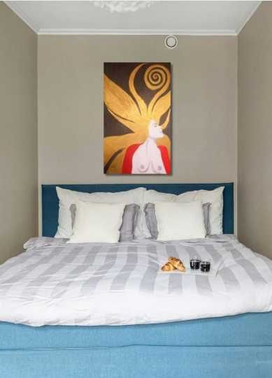 "FEMINILIDADE DIVINA" acrílico sobre tela 71,5x120cm by Alexa