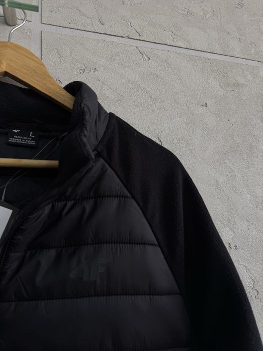 4F Nowa Polarowa Kurtka Męska Czarna Rozpinana Bluza L