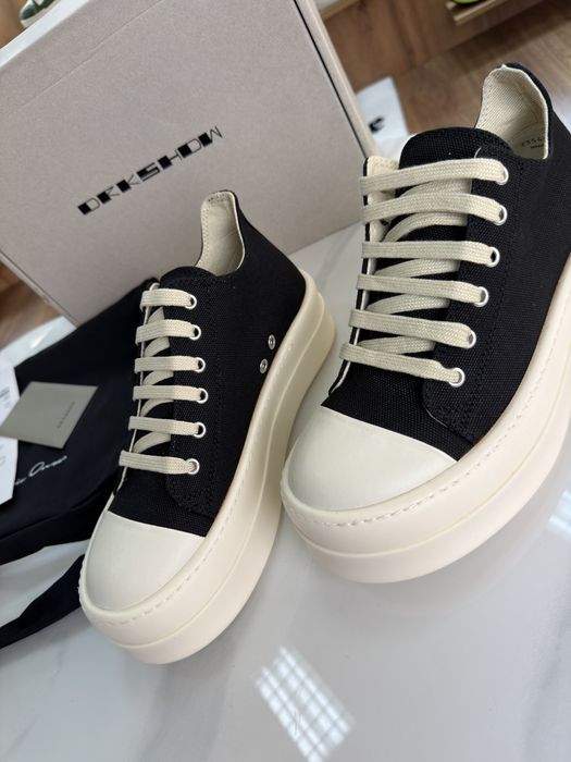 Снікерси Кросівки RICK OWENS Drksdw Ramones Black Beige