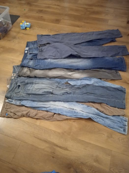 6 par spodni 34 markowe i koszulka Adidas