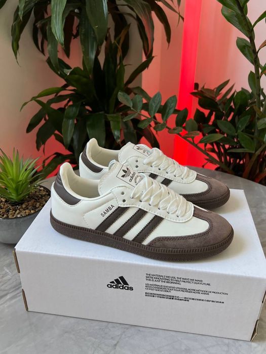 Adidas Samba Brown White  , Адідас Самба