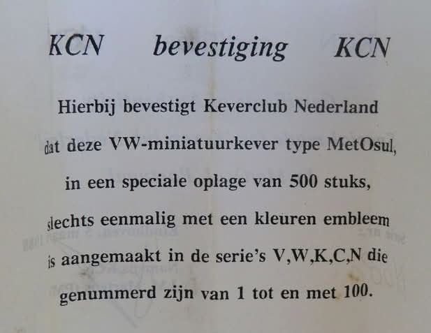 Volkswagen Metosul made in Portugal 1/43