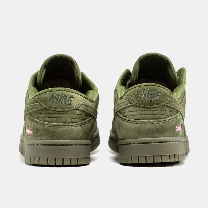 Кросівки КроссовкиNike SB Dunk Low x Supreme khaki Green Зелёный Зелений Хаки Хакі Кросовки повсякденні