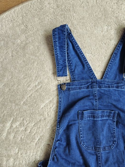 Ciążowe ogrodniczki jeansowe bpc bonprix mama szorty bermudy denim 36 / S