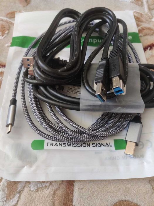 Кабель с A-C на USB Type-B DCC МФУ MIDI и ЦАП 1,5-3 м