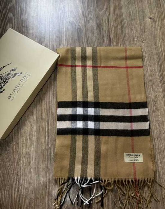 Шарф в клетку Burberry шарф кашемировый