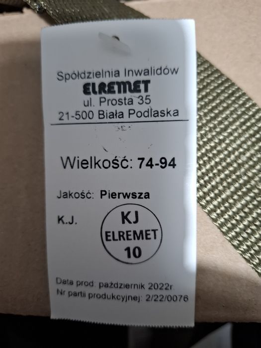 Pas wojskowy khaki do munduru polowego rozmiar 74-94.