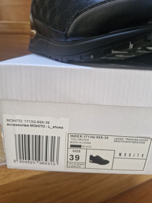Buty damskie Mohito czarne sneakersy Mohito czarne