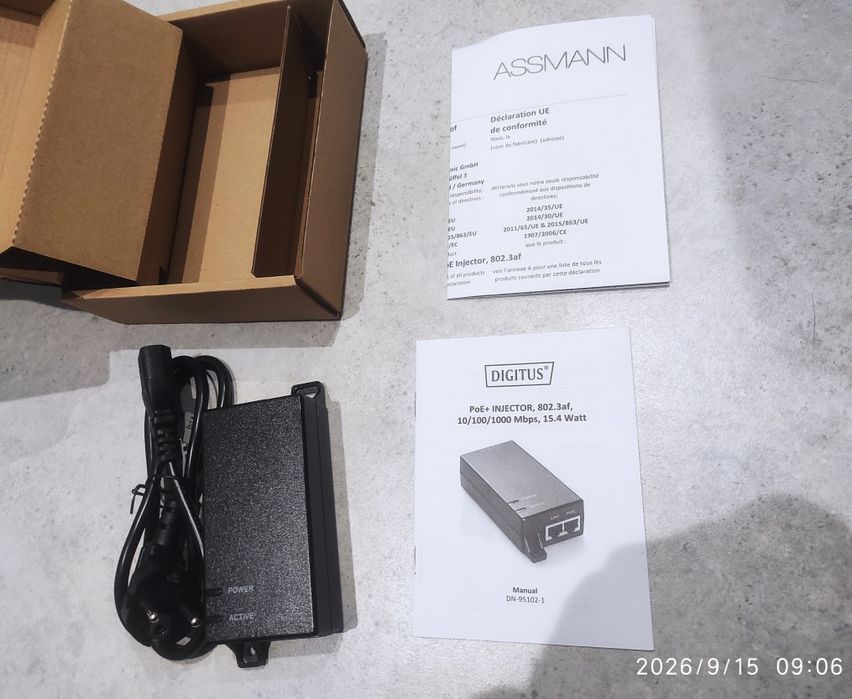Zasilacz sieciowy PoE INJECTOR 48V