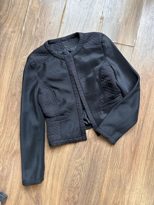 Elegancka dlugi rekaw narzutka żakiet marynarka pikowana kieszenie hit