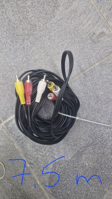 Przewód  3xRCA 3X chinch audio wideo 7,5 m metra