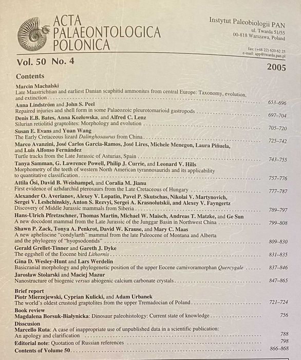 APP 50/4 Kręgowce zęby tyranozaurów Ssak Catopsbaata Ssaki środkowojur