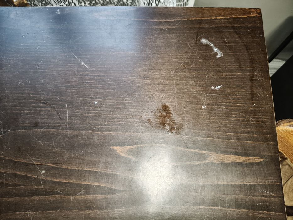 PRL  Bonanza stół cztery krzesła  razem lub osobno do renowacji