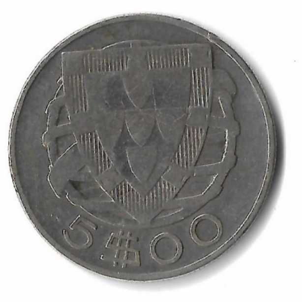 Moeda de 5.00 Escudos Prata 1942 F/BC/BC KM#581 N#4262