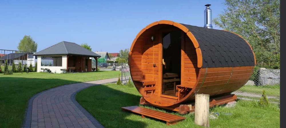Sauna Beczka 300cm Garden Barrel Sauna Ogrodowa z Piecem - Producent !