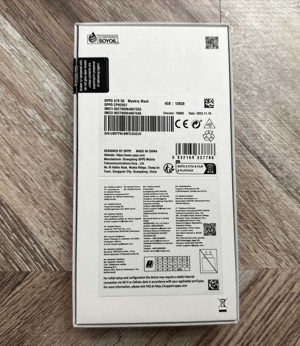 Oppo A79 5G 4 GB / 128 GB 5G czarny Mystery Black paragon