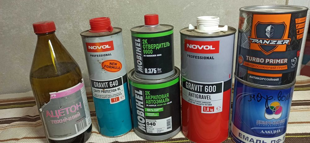авто эмаль, грунт, мовиль, антикор