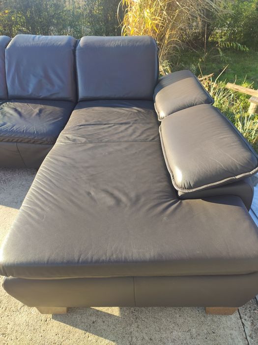 Narożnik skórzany/rogówka/ wypoczynek-skóra naturalna! Nowoczesny!