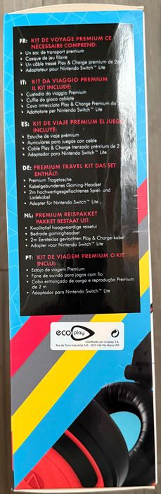 Premium travel kit Nintendo Switch Ecoplay- novo, 3 anos de garantia