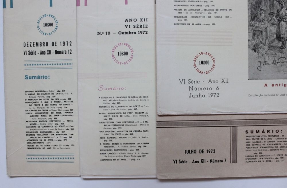 O Tripeiro - Ano 1972 - Quatro números