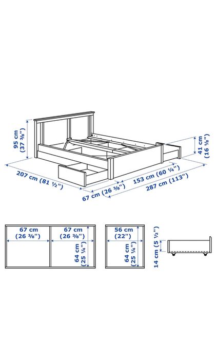 Cama Casal Branca c/ Arrumação