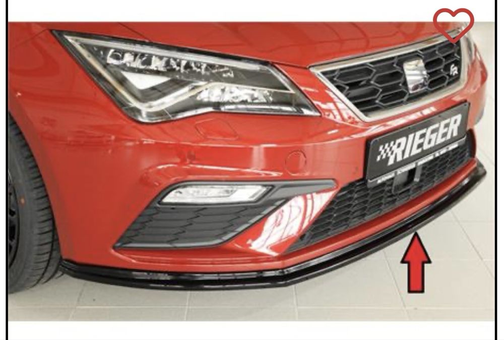 Conjunto de spoiler frontal e embaladeira seat leon