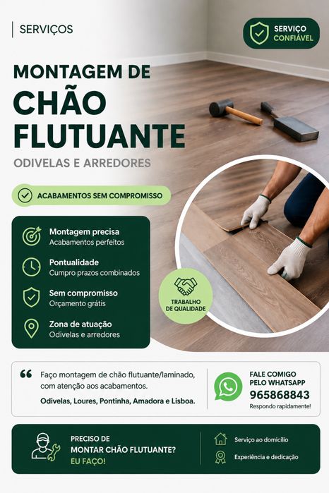 Montagem de Chão Flutuante e Laminado | Odivelas e Lisboa