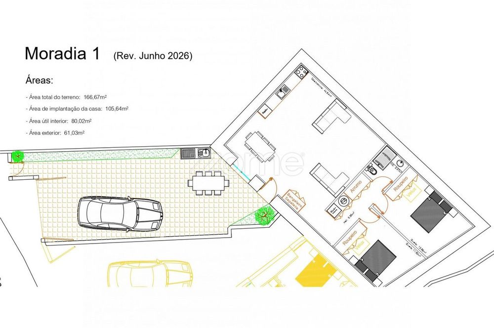 Moradia T2 Nova com Espaço Exterior em Vila Nova de Cerveira