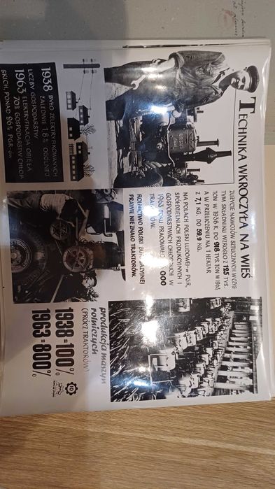 16szt. Plansze fotograficzne -  Osiągnięcia Gospodarcze PRL