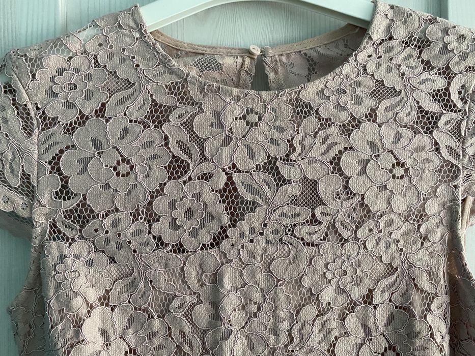 Sukienka plisowana, koronka H&M r. xxs