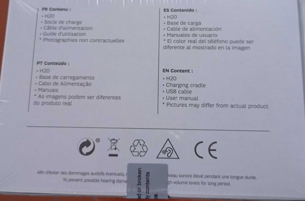 Telefone H20 para cartão de telefone fixo