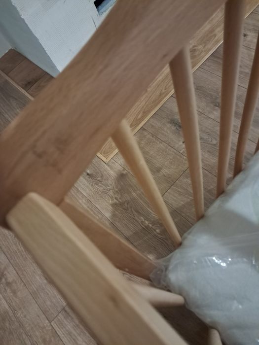 Łóżeczko dziecięce bukowe z szuflady, materac, gratisy