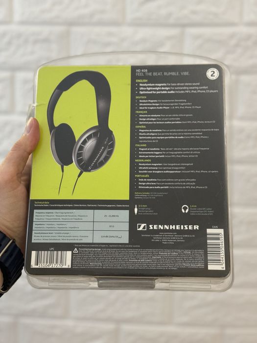 Наушники Sennheiser HD408 Black/Silver абсолютно новые, Оригинальные