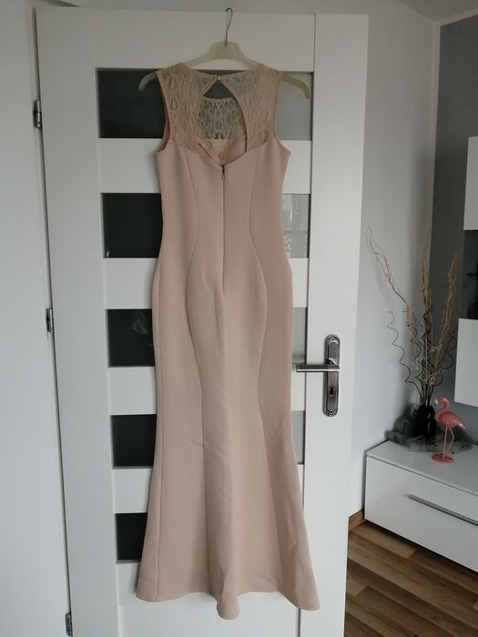 Sukienka długa maxi syrenka rybka nude na wesele