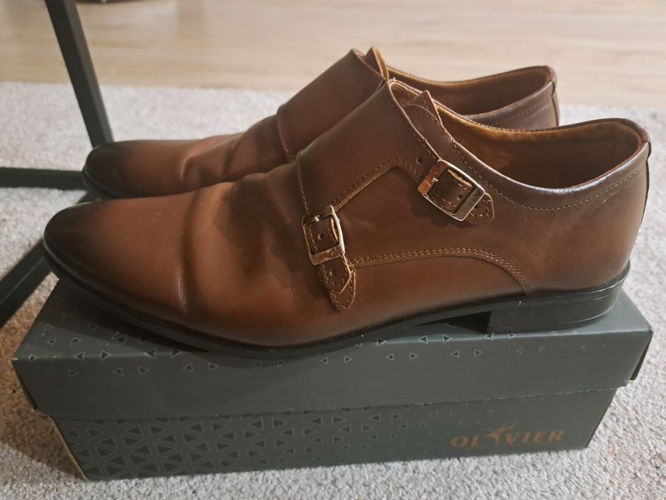 Skórzane buty męskie monki Oliver r. 45