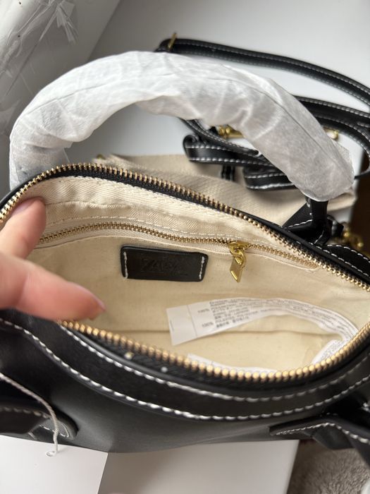 Сумка zara, зара, чорна, тренд кросбоді