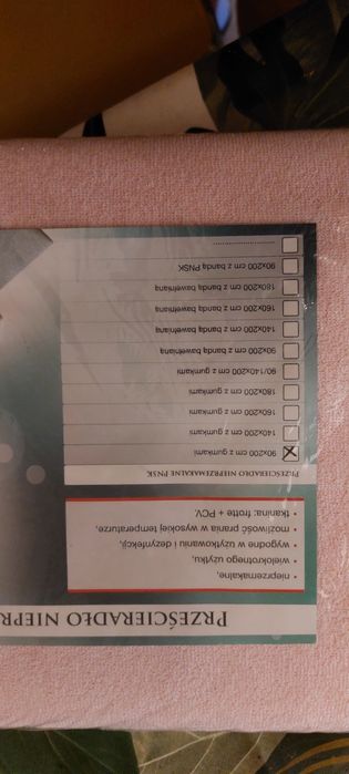 Nowe prześcieradło nieprzemakalne