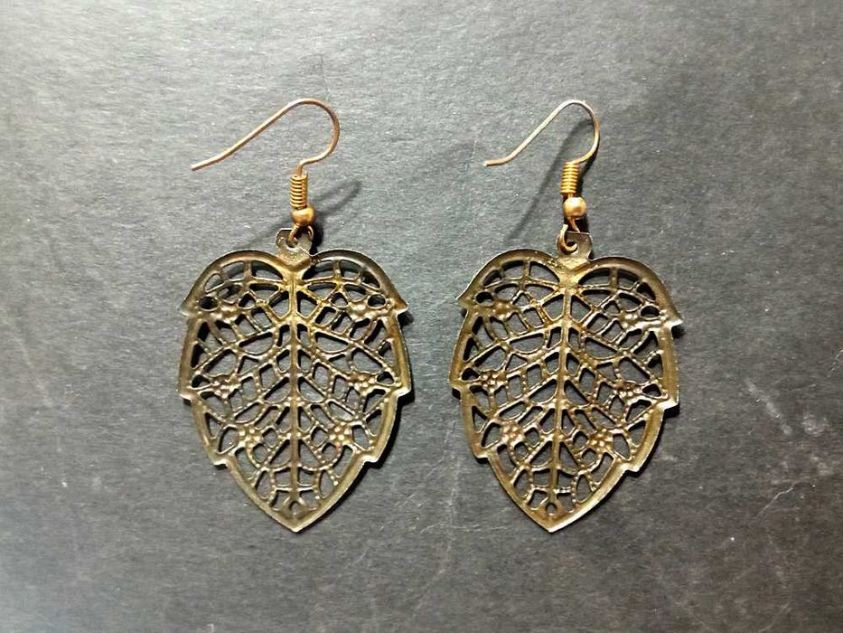 Brincos Folha Dourada