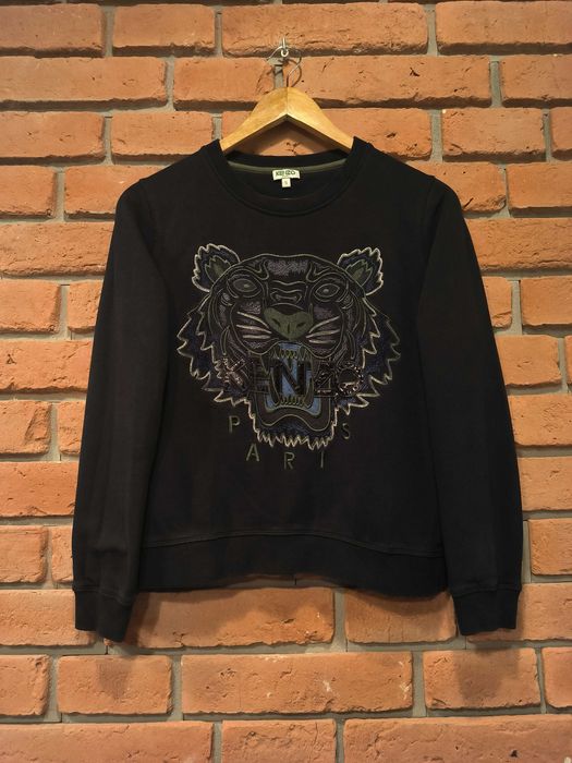Bluza Kenzo Damska Duże Logo Tiger Tygrys Crewneck