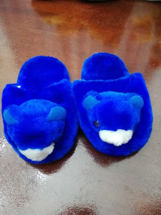 Pantufas criança vintage anos 80 nunca usadas