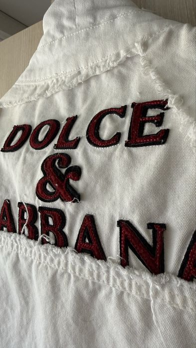 Винтажная итальянская джинсовая куртка Dolce & Gabbana