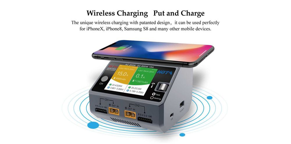 Hota D6 PRO та HOTA D6ULTRA Двопортовий зарядний пристрій