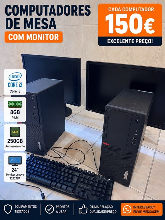 Vendo Computador Lenovo ThinkCentre Completo