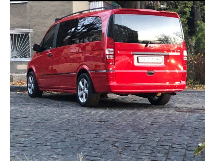 Mercedes Vito W639 Бокові пороги Exclusive (під фарбування) L1-L2