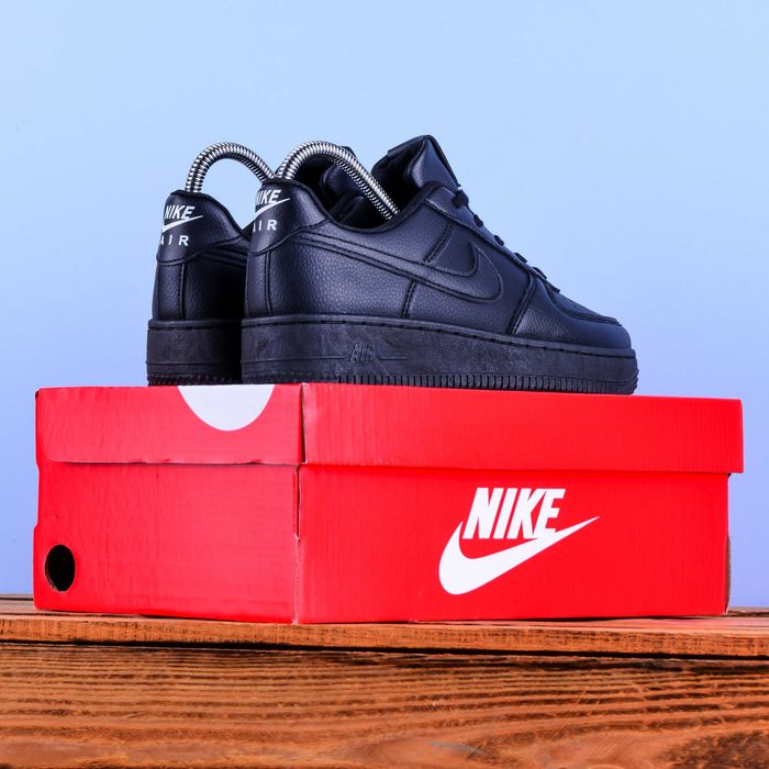 (2240) Акція! Кросівки Nike Air Force повністю чорні (36-41) найк найки